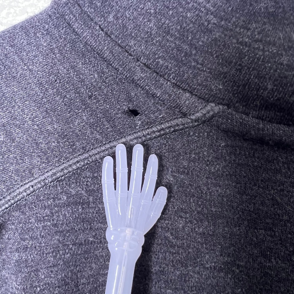 Smartwool Mens XL 1/4 Zip Merino Base Layer Sweater Gray Heather Pullover *Holes - Picture 6 of 11